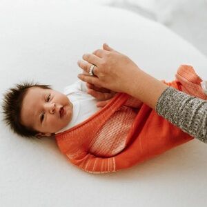 Swaddelini Baby Swaddle/Orange/Small